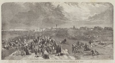 A revisão naval, passeio na terra comum de Southsea de Samuel Read