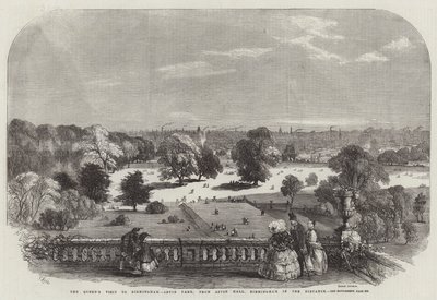 Visita da Rainha a Birmingham, Aston Park, de Aston Hall, Birmingham à distância de Samuel Read