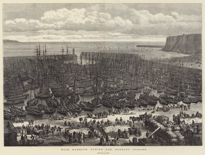 Wick Harbour durante a pesca de arenque de Samuel Read