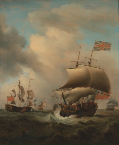 Navegação num mar agitado de Samuel Scott