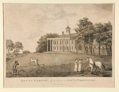Mount Vernon, a sede do falecido Genl. Washington de Samuel Seymour