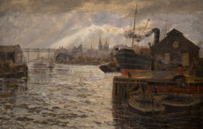 O Tyne com ponte de alto nível, 1920 de Samuel Sykes