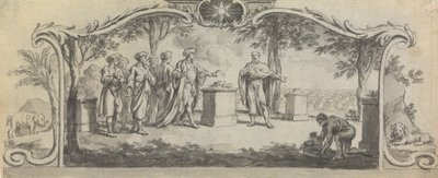 Desenho para uma Ilustração de Livro: ? Um Sacrifício antes de uma Batalha de Samuel Wale