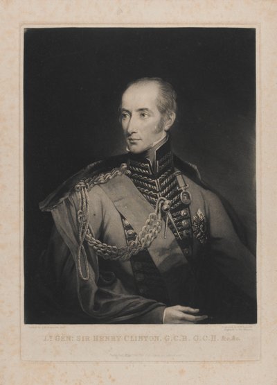 Tenente-general Sir Henry Clinton, gravado por Samuel William Reynolds I (1773-1835) 1º de maio de 1827 de Samuel William II Reynolds