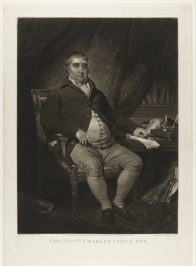Portret van Charles James Fox
O Honorável Charles James Fox (título sobre o objecto) de Samuel William Reynolds (I)