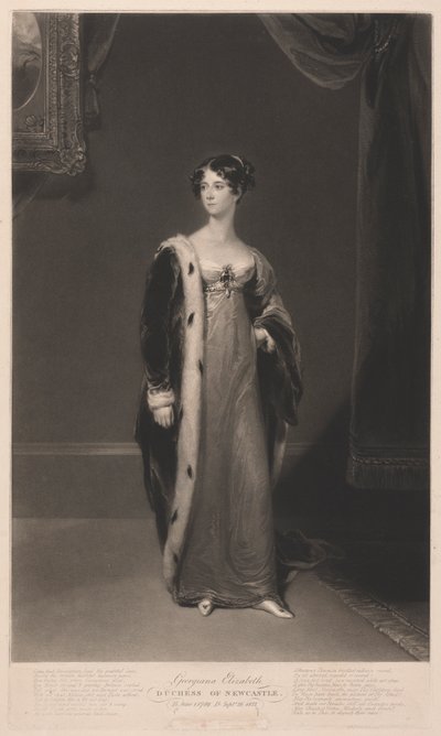 Georgiana Elizabeth Duchess de Newcastle de Samuel William Reynolds