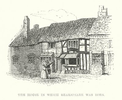 A casa em que Shakspeare nasceu (gravura) de Samuel Williams