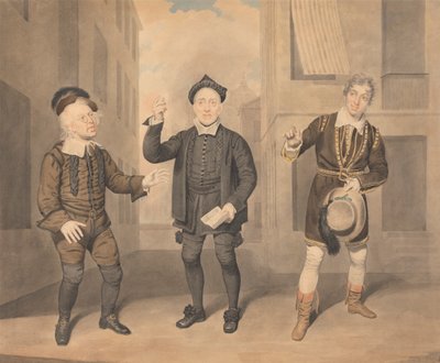 Uma Cena de uma Peça de Teatro - Três Actores de Samuel de Wilde