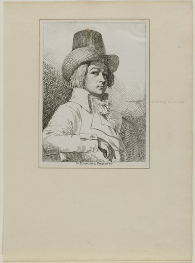 Retrato de B. Reading, gravador de Samuel de Wilde