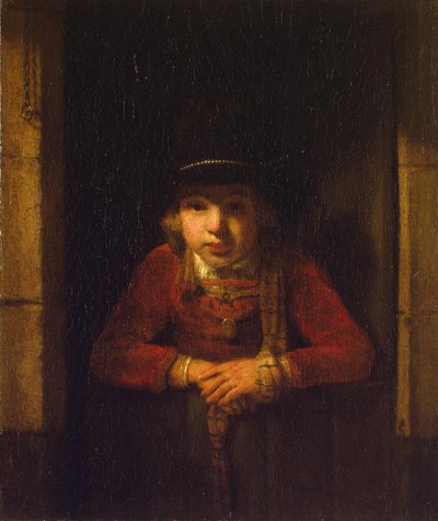 Rapaz olhando pela janela, c.1647 de Samuel van Hoogstraten