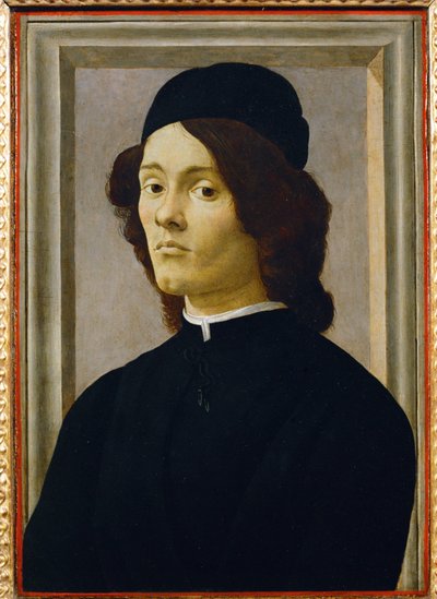 Retrato de um jovem ... de Sandro (1444/5-1510) Botticelli