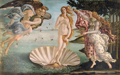 O nascimento de Vênus, c.1485 (têmpera sobre tela) de Sandro Botticelli