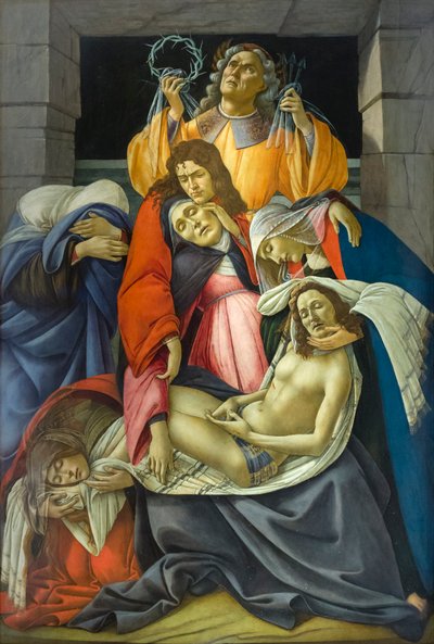 O Cristo morto lamentou de Sandro Botticelli