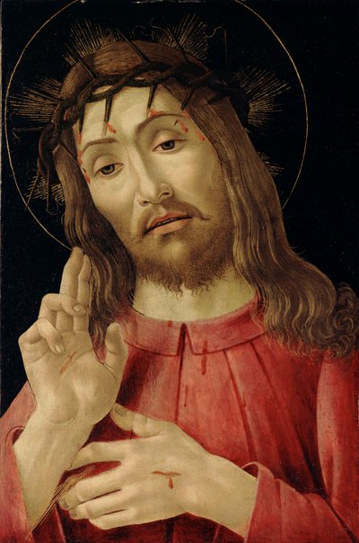 O Cristo Ressuscitado, c.1480 (tinta sobre painel de madeira) de Sandro Botticelli