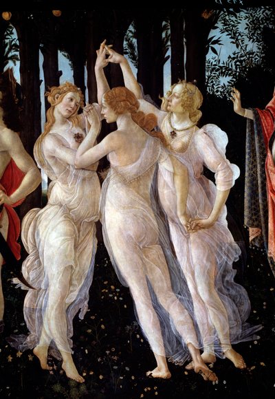 A mola. Pormenor das Três Graças (Pintura de Sandro Botticelli