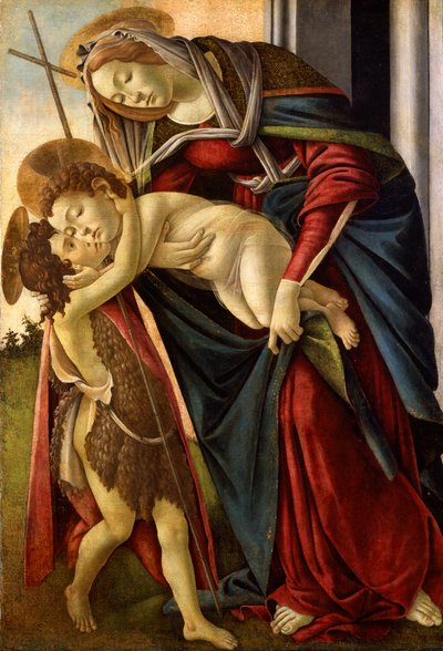 A Madonna e a Criança com o Menino São João c.1490 (tempera) de Lancelot Volders