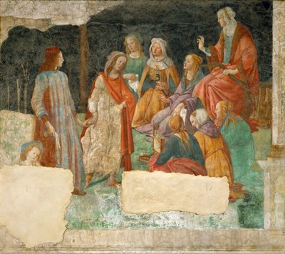 Um jovem sendo apresentado às sete artes liberais, 1484-1486 de Sandro Botticelli