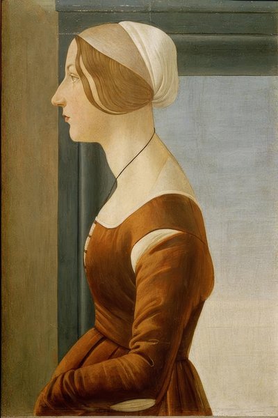 Retrato de uma mulher de Sandro Botticelli