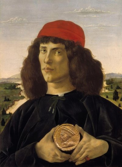 Retrato de um estranho com a medalha de Cosimo a de Sandro Botticelli