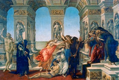 Calumny de Apelles, 1497-1498 de Sandro Botticelli