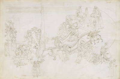Ilustração da Divina Comédia de Dante Alighieri Purgatorio 31, 1480-1490 de Sandro Botticelli