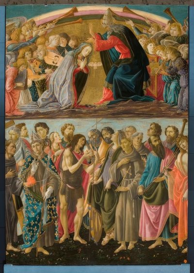 Coroação de Maria com santos de Sandro Botticelli
