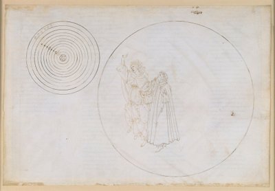 A Divina Comédia, Paraíso II. Beatriz explica o Paraíso a Dante de Sandro Botticelli