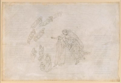 A Divina Comédia, Paraíso IV. Primeira esfera planetária (céu lunar): Beatriz explica a Dante qual é a verdadeira morada dos bem-aventurados de Sandro Botticelli