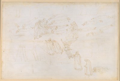 A Divina Comédia, Purgatório XIX. Ascensão ao quinto círculo do Purgatório: o sonho de Dante sobre Siren; a penitência dos avarentos e dos esbanjadores; conversa com Adriano V. de Sandro Botticelli