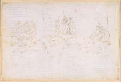 A Divina Comédia, Purgatório XXI. Quinto anel do Purgatório: a penitência dos avarentos e dos esbanjadores; entrada em cena de Estácio de Sandro Botticelli