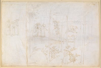 A Divina Comédia, Purgatório XXVIII. O Paraíso Terrestre: Dante e Matelda junto ao rio Lete de Sandro Botticelli