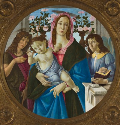 Madona com o Menino Jesus, São João Batista e um Anjo de Sandro Botticelli