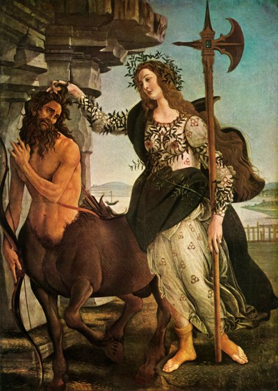 Pallas e o Centauro, c1480-1485, 1937. de Sandro Botticelli