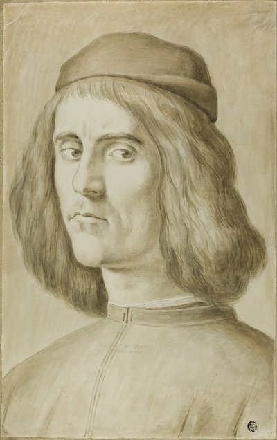 Busto de retrato de um jovem de Sandro Botticelli