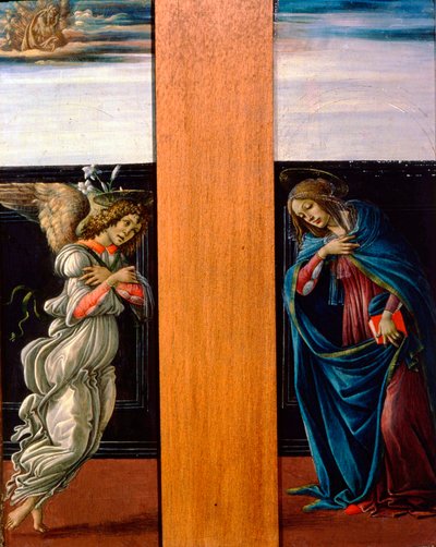 A Virgem Anunciada e o Arcanjo Gabriel, 1490. de Sandro Botticelli
