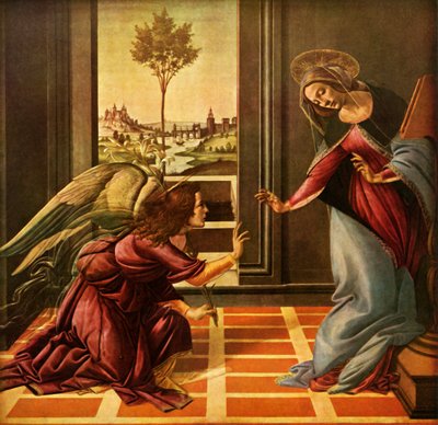 A Anunciação de Cestello, 1489, 1937. de Sandro Botticelli