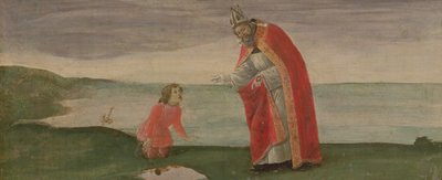 A visão de Santo Agostinho do Retábulo de São Barnabé, c.1488 (têmpera no painel) de Sandro Botticelli