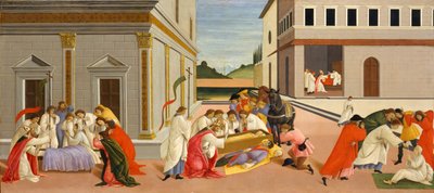 Três Milagres de São Zenóbio, ca. 1500. de Sandro Botticelli
