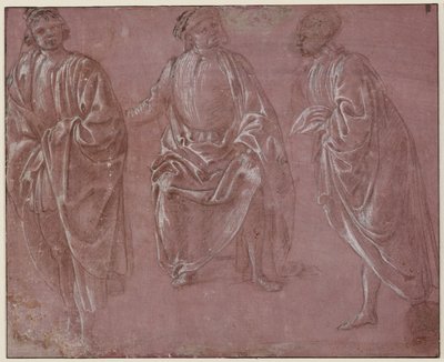Três figuras trajadas de Sandro Botticelli