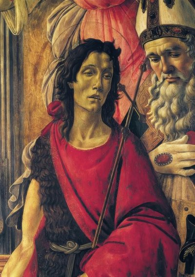 Madonna entronizada com a criança, anjos e santos de Sandro Botticelli