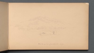 Sketchbook, página 12: "White Mountains from foot of Randolph Hill" de Sanford Robinson Gifford
