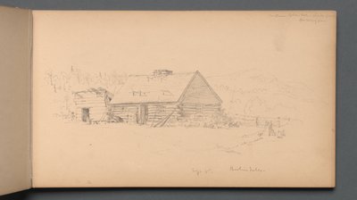 Sketchbook, página 14: "Berlin Falls 2 de setembro" de Sanford Robinson Gifford