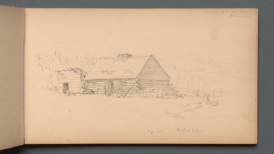 Sketchbook, página 14: "Berlin Falls 2 de setembro" de Sanford Robinson Gifford