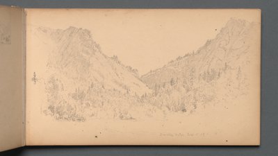 Sketchbook, página 18: Dixville Notch, 4 de setembro de 89, 1859. de Sanford Robinson Gifford