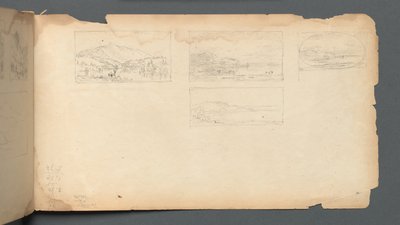 Sketchbook, página 40: Paisagem do Maine de Sanford Robinson Gifford