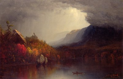 Estudo de uma tempestade iminente no lago George de Sanford Robinson Gifford