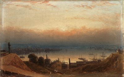 A bacia do Patapsco de Federal Hill, Baltimore de Sanford Robinson Gifford