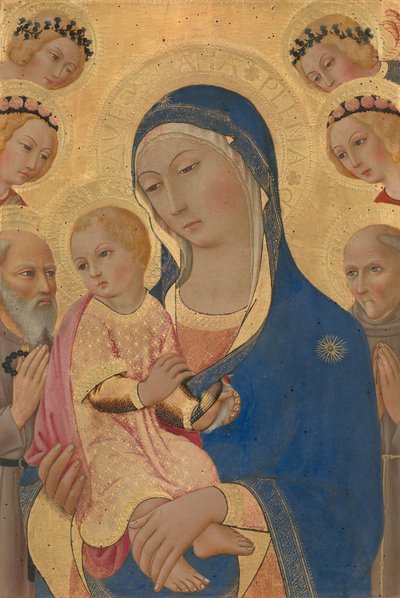 Madonna e Criança com São Jerônimo, São Bernardino e Anjos de Sano di Pietro