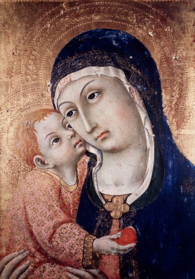 Madonna e Criança de Sano di also Ansano di Pietro di Mencio Pietro
