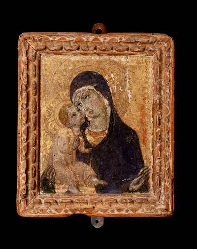 Virgem com criança (Pintura de Sano di also Ansano di Pietro di Mencio Pietro